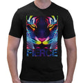 Fierce Neon Tiger | Super Soft T-shirt | Cotton Crew Neck Short sleeve T Shirt Men's