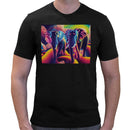 Elephant Neon | Super Soft T-shirt | Cotton Crew Neck Short sleeve T Shirt Men's