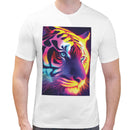 Tiger Neon Psychedelic | Super Soft T-shirt | Cotton Crew Neck Short sleeve T Shirt Men's