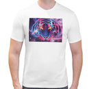 Tiger Neon Psychedelic Men Short Sleeves T-shirt