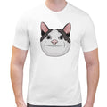 Awkward Cat Smile Meme | Super Soft T-shirt | Cotton Crew Neck Short sleeve T Shirt Men's