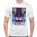 Fierce Neon Tiger | Super Soft T-shirt | Cotton Crew Neck Short sleeve T Shirt Men's