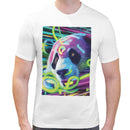 Neon Rave Panda | Super Soft T-shirt | Cotton Crew Neck Short sleeve T Shirt Men's