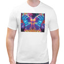 Neon Rave Butterfly | Super Soft T-shirt | Cotton Crew Neck Short sleeve T Shirt Men's