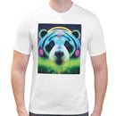 Neon Cute Panda Men Short Sleeves T-shirt