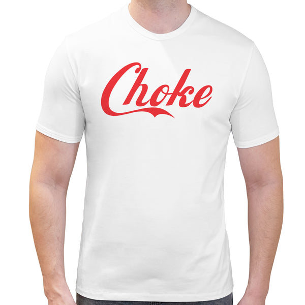 Choke spoof logo | Super Soft T-shirt | Cotton Crew Neck Short sleeve T Shirt Men's