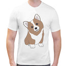 Cute Corgi | Super Soft T-shirt | Cotton Crew Neck Short sleeve T Shirt Men's