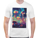 Psychedelic Mushrooms | Super Soft T-shirt | Cotton Crew Neck Short sleeve T Shirt Men's