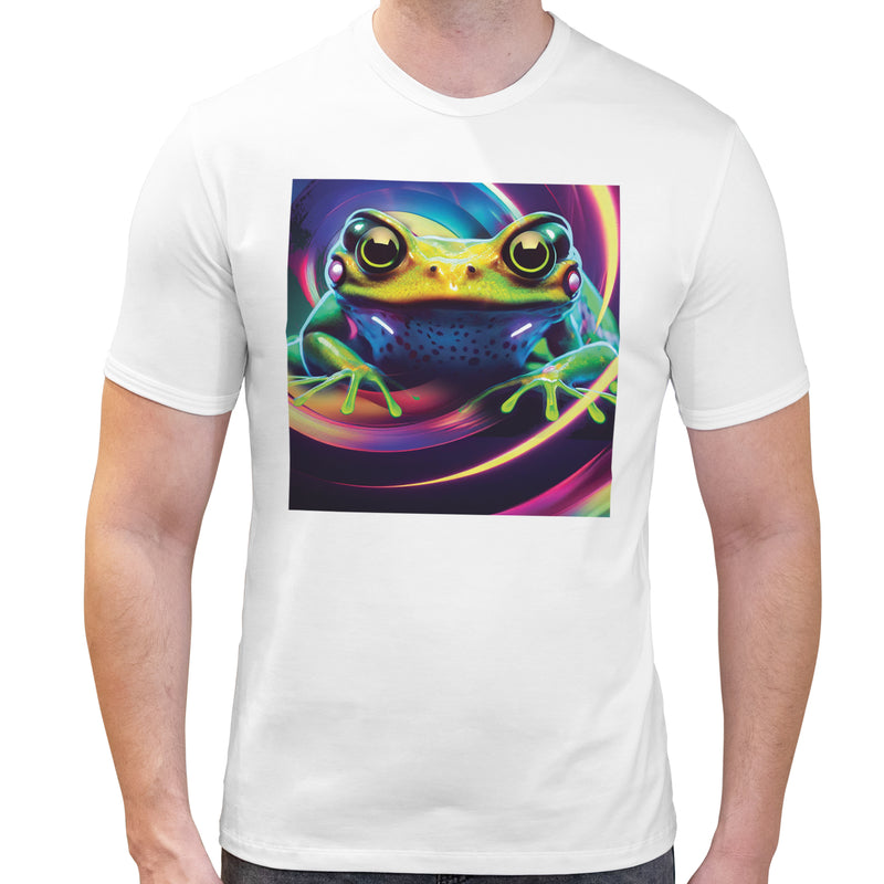 Neon Frog | Super Soft T-shirt | Cotton Crew Neck Short sleeve T Shirt Men's