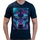 Neon Wolf | Super Soft T-shirt | Cotton Crew Neck Short sleeve T Shirt Men's