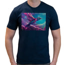 Neon Hummingbird | Super Soft T-shirt | Cotton Crew Neck Short sleeve T Shirt Men's