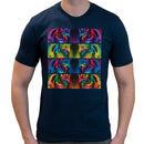 Tiger Neon Psychedelic Men Short Sleeves T-shirt