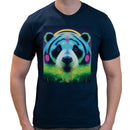 Neon Cute Panda Men Short Sleeves T-shirt