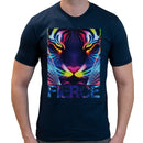 Fierce Neon Tiger Men Short Sleeves T-shirt