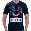 Roar Neon Tiger | Super Soft T-shirt | Cotton Crew Neck Short sleeve T Shirt Men's