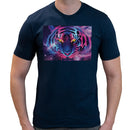 Tiger Neon Psychedelic Men Short Sleeves T-shirt