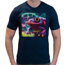 Frog Neon Psychedelic Toad Acid Poison Dart Frog | Super Soft T-shirt | Cotton Crew Neck Short sleeve T Shirt Men's