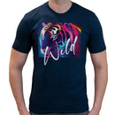 Tiger Neon Psychedelic Men Short Sleeves T-shirt