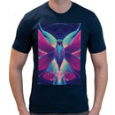 Neon Mandala Hummingbird | Super Soft T-shirt | Cotton Crew Neck Short sleeve T Shirt Men's