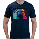 Neon Pug | Super Soft T-shirt | Cotton Crew Neck Short sleeve T Shirt Men's