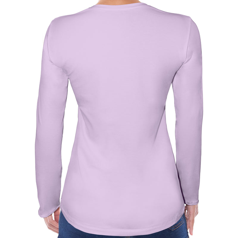 Neon Pug | Super Soft Women T-shirt Long sleeve | Cotton Crew Neck Long sleeve Tees Women