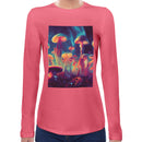 Psychedelic Mushrooms Women Long Sleeves T-shirt