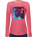 Raver Neon Girl Women Long Sleeves T-shirt