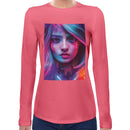 Raver Neon Girl Women Long Sleeves T-shirt