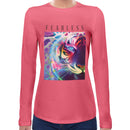 Fearless Neon Tiger Women Long Sleeves T-shirt