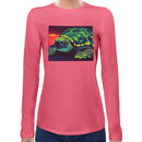 Trippy Neon Turtle Women Long Sleeves T-shirt