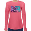 Neon Hummingbird | Super Soft Women T-shirt Long sleeve | Cotton Crew Neck Long sleeve Tees Women