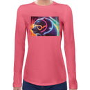 Neon Party Bear Women Long Sleeves T-shirt
