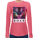 Roar Neon Tiger Women Long Sleeves T-shirt