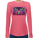 Neon Tribal Parrot Women Long Sleeves T-shirt