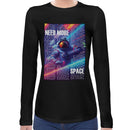 Astronaut Psychedelic | Super Soft Women T-shirt Long sleeve | Cotton Crew Neck Long sleeve Tees Women