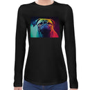 Neon Pug Women Long Sleeves T-shirt