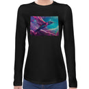 Neon Hummingbird Women Long Sleeves T-shirt