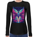 Neon Mandala Hummingbird Women Long Sleeves T-shirt