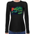 Trippy Neon Turtle | Super Soft T-shirt | Cotton Crew Neck Short sleeve T Shirt Men's