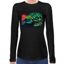 Trippy Neon Turtle | Super Soft T-shirt | Cotton Crew Neck Short sleeve T Shirt Men's