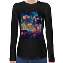 Psychedelic Mushrooms Women Long Sleeves T-shirt