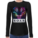Roar Neon Tiger Women Long Sleeves T-shirt