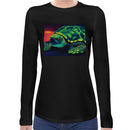 Neon Turtle Women Long Sleeves T-shirt