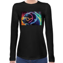 Neon Party Bear Women Long Sleeves T-shirt