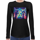 Neon Llama Women Long Sleeves T-shirt