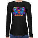 Neon Rave Butterfly Women Long Sleeves T-shirt