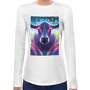 Neon Cow Women Long Sleeves T-shirt