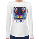 Fierce Neon Tiger Women Long Sleeves T-shirt