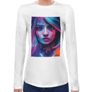 Raver Neon Girl Women Long Sleeves T-shirt