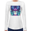 Neon Lion Women Long Sleeves T-shirt
